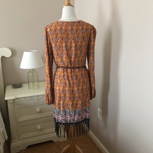 XHILARATION FRINGED BOHO DRESS - Picture 2 of 6
